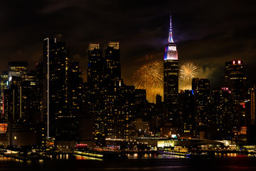 Fireworks light up the New York City skyline for Independence Day