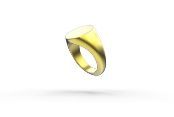 3d illustration of signet ring isolated on white