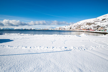 Fototapeta na wymiar Northern Europe Norway Hammerfest city landscape 北欧 ノルウェー ハンメルフェスト