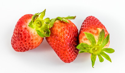 Sweet strawberry on white background.