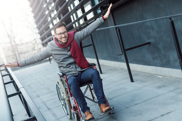 Man in wheelchair