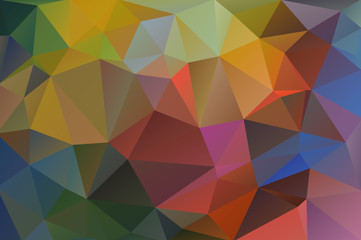 Abstract multicolored polygon, low polygon background. Transfusion of color. All the colors of the rainbow. Multicolor. Watercolor effect. Geometric Pattern