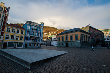 Fototapeta premium Northern Europe Norway Bergen World Heritage Bryggen 北欧 ノルウェー ベルゲン 世界遺産 ブリッゲン 