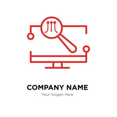 Monitor company logo design template