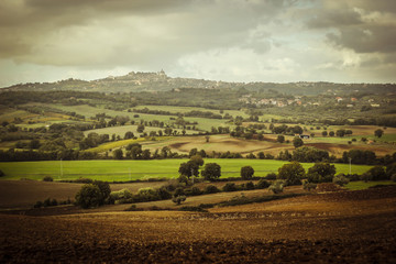 landscape from viterbo of montefiascone