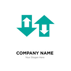 Up arrows couple company logo design template