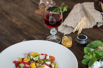 Fresh healthy organic vegetables. Food background