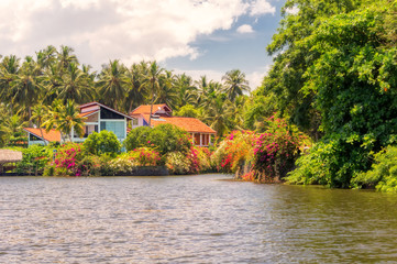 Fototapeta na wymiar Canal in Negombo.Sri Lanka.