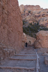 Hiker on the Bright Angel Trail, Grand Canyon National Park