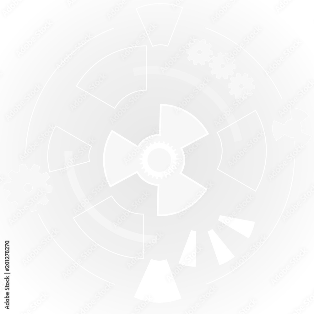 Poster geometric technology background with gears and shape. vector abstract graphic design.