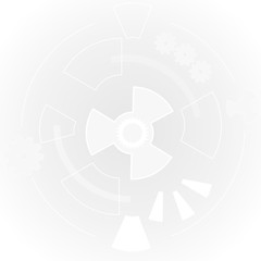 Geometric technology background with gears and shape. Vector abstract graphic design.