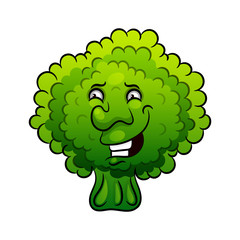 Artistic hand drawn broccoli illustration.