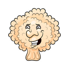 Cute broccoli cartoon character
