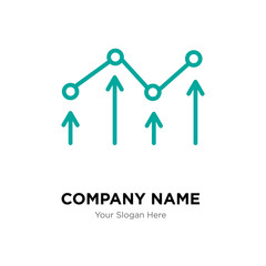 Decreasing chart company logo design template