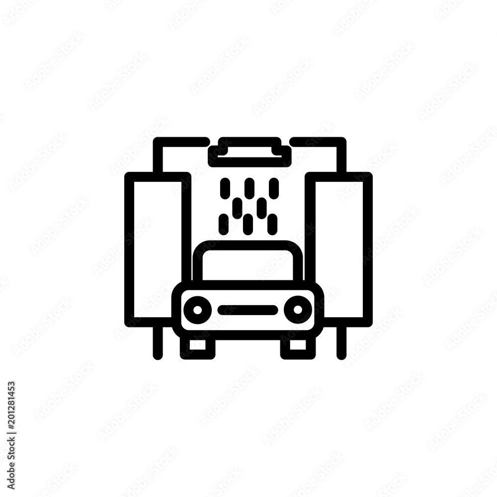 Poster car wash icon. element of minimalistic icons for mobile concept and web apps. thin line icon for web