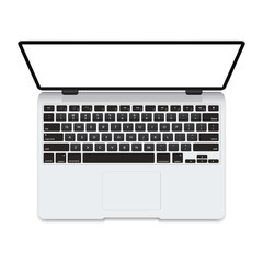 Mockup laptop isolated on white background. Vectror illustration. To present your application and web design.