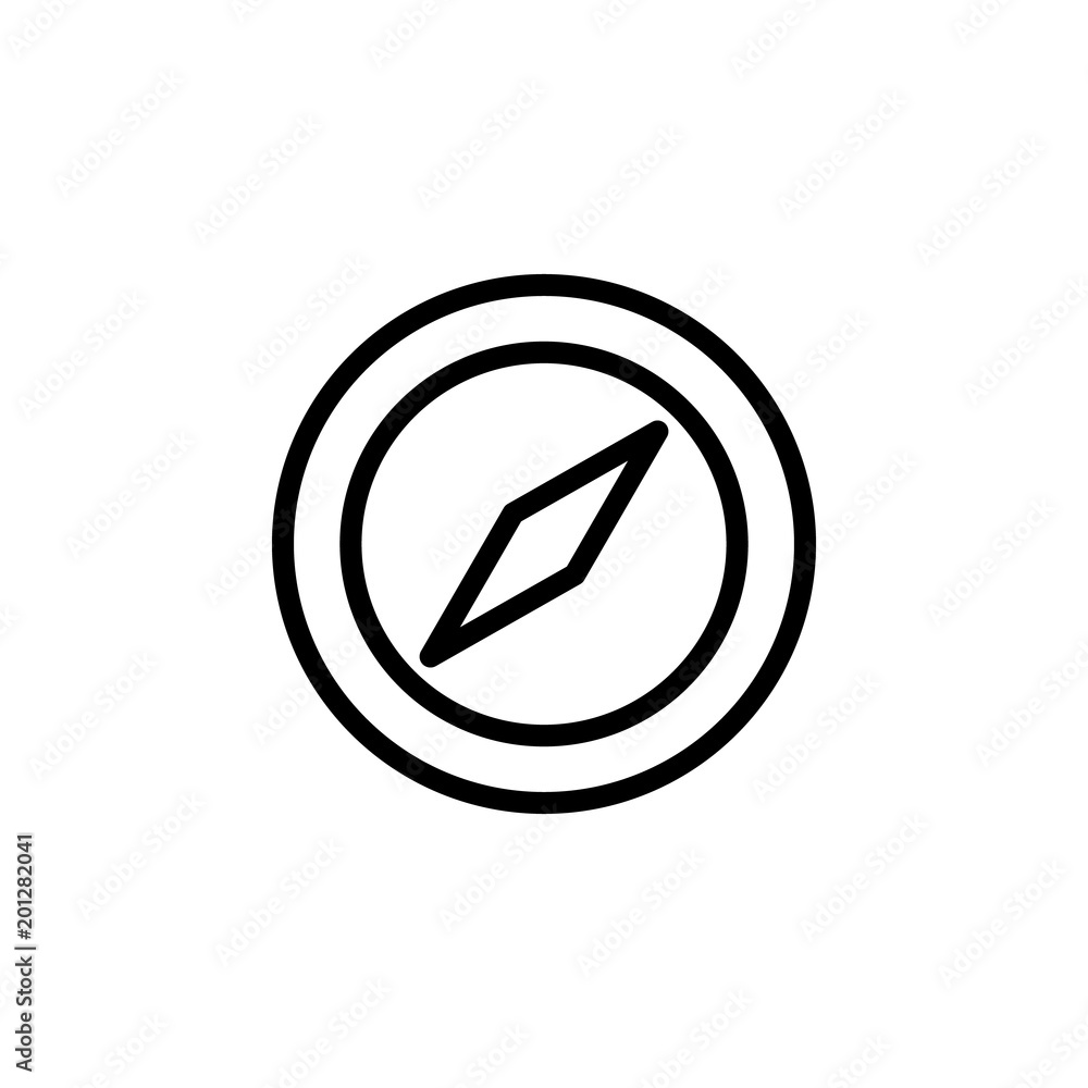 Poster compass icon. element of minimalistic icons for mobile concept and web apps. thin line icon for webs