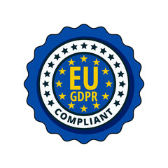 EU GDPR Compliant label illustration