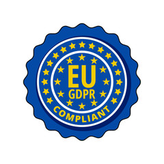 EU GDPR Compliant label illustration