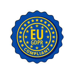 EU GDPR Compliant label illustration