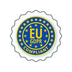 EU GDPR Compliant label illustration