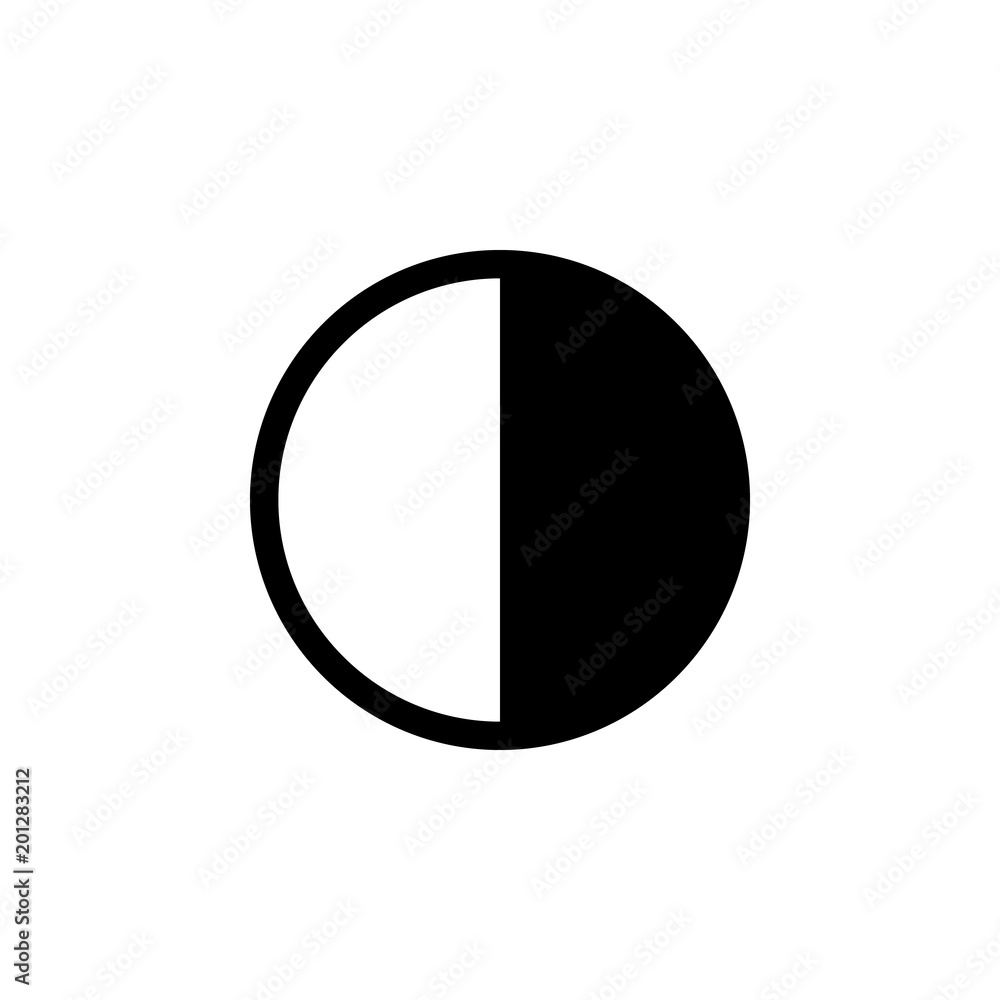 Aufkleber sign of contrast icon. element of minimalistic icon for mobile concept and web apps. signs and symbo