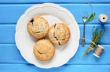 galette  with blueberry and thyme