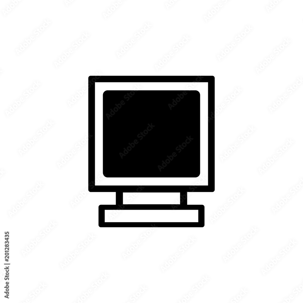 Poster old monitor icon. Element of minimalistic icon for mobile concept and web apps. Signs and symbols collection icon for websites, web design, mobile app