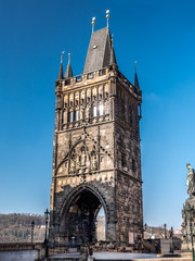 Fototapeta na wymiar Charles Bridge Tower in Prague