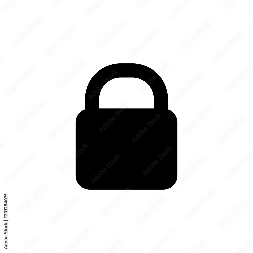 Poster closed lock icon. element of minimalistic icon for mobile concept and web apps. signs and symbols co