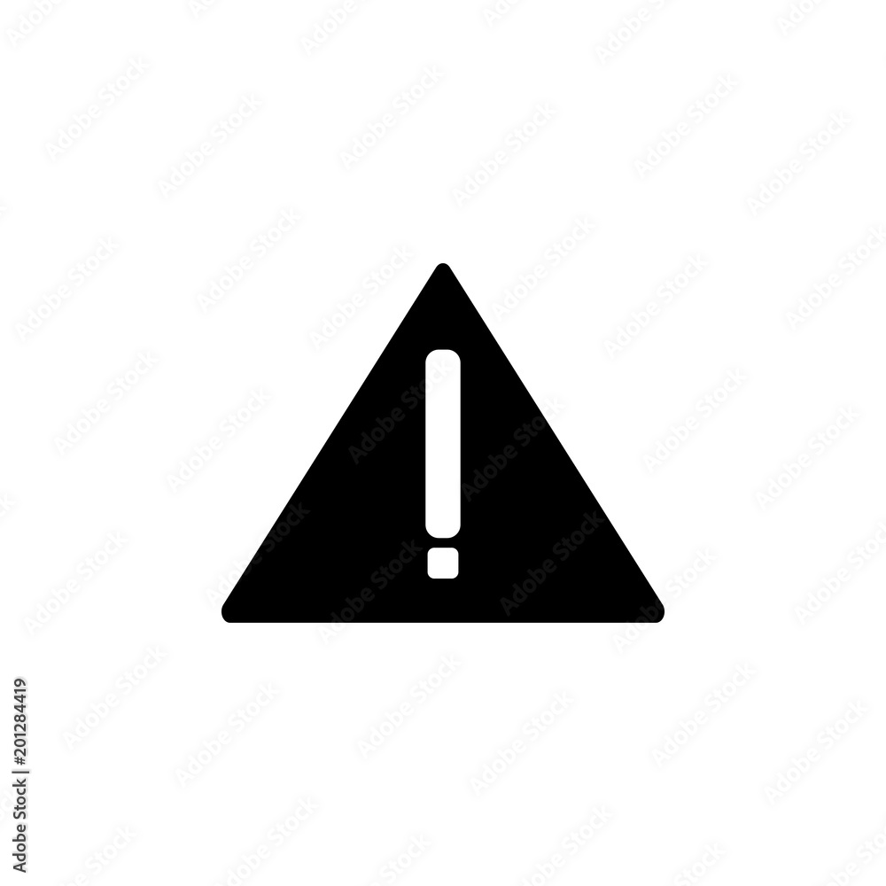 Aufkleber exclamation point in a triangle icon. element of minimalistic icon for mobile concept and web apps. 