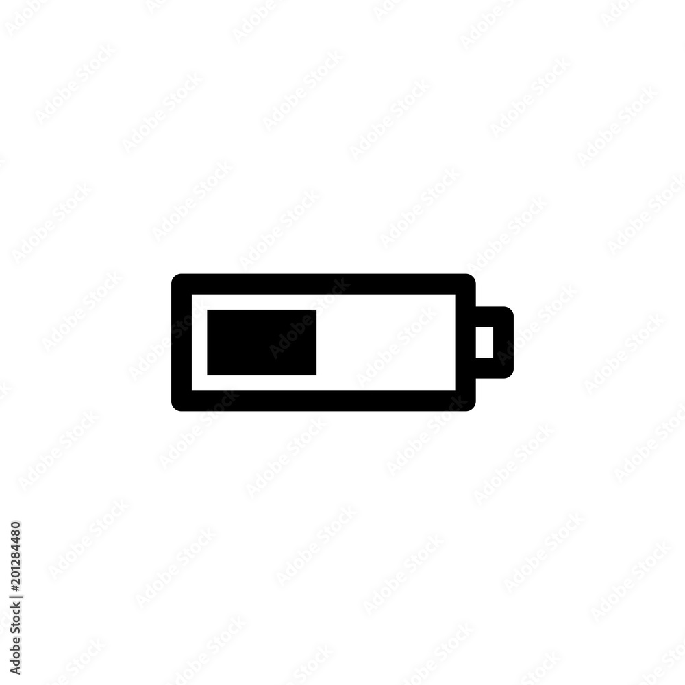 Aufkleber average charging level icon. element of minimalistic icon for mobile concept and web apps. signs and