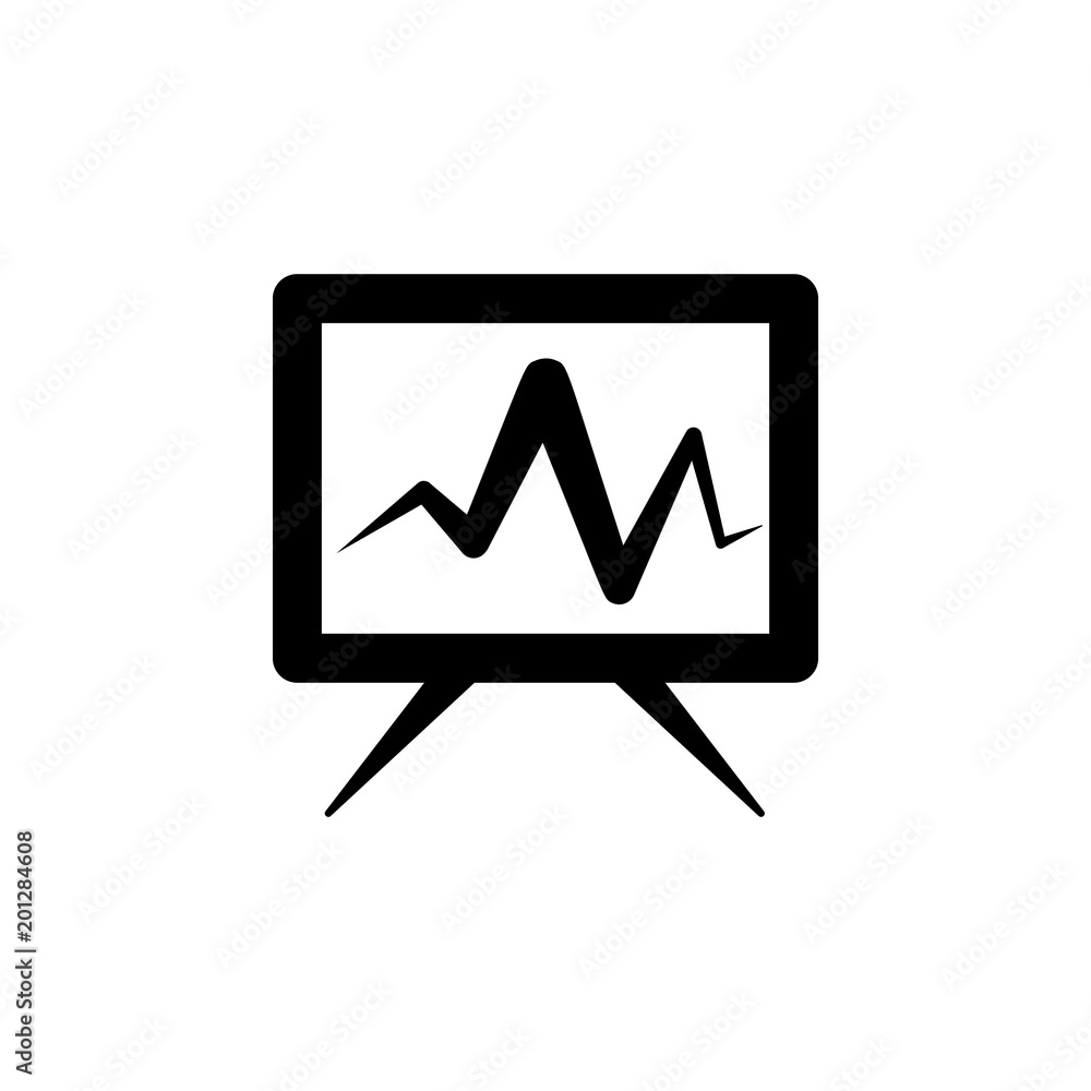 Poster chart on the board icon. element of minimalistic icon for mobile concept and web apps. signs and sym