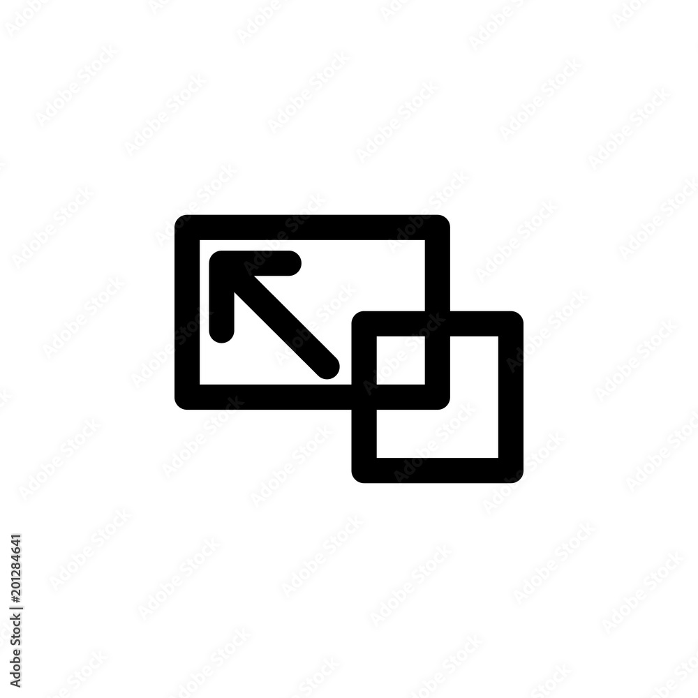 Poster desktop zoom sign icon. element of minimalistic icon for mobile concept and web apps. signs and symb