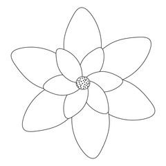 beautiful flower icon over white background, vector illustration
