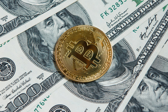 E business concept bitcoin vs dollar