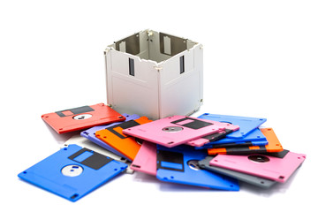 recycle floppy disk, Creative objects used for obsolete furniture. - Developed a  box, concept...