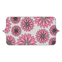 colorful Rectangular ornament with beautiful flowers design. vector illustration