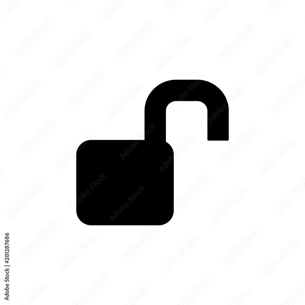 Poster open lock icon. element of minimalistic icon for mobile concept and web apps. signs and symbols coll
