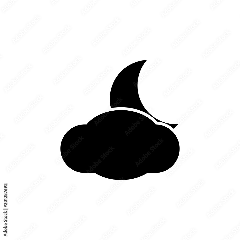 Aufkleber crescent moon icon. element of minimalistic icon for mobile concept and web apps. signs and symbols 