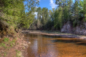This Stream flows past Betty's Pies by Two Harbors Minnesota near Lake Superior