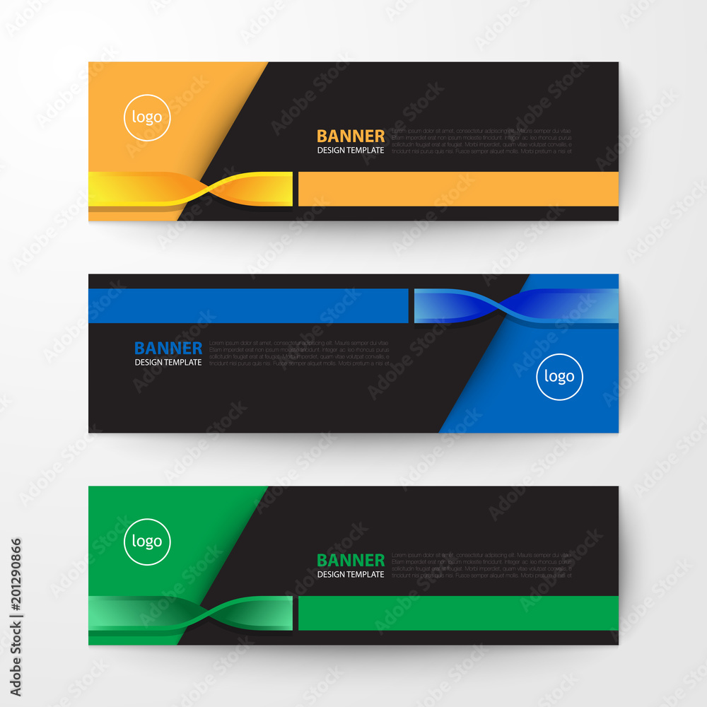 Wall mural banners web design template abstract vector background