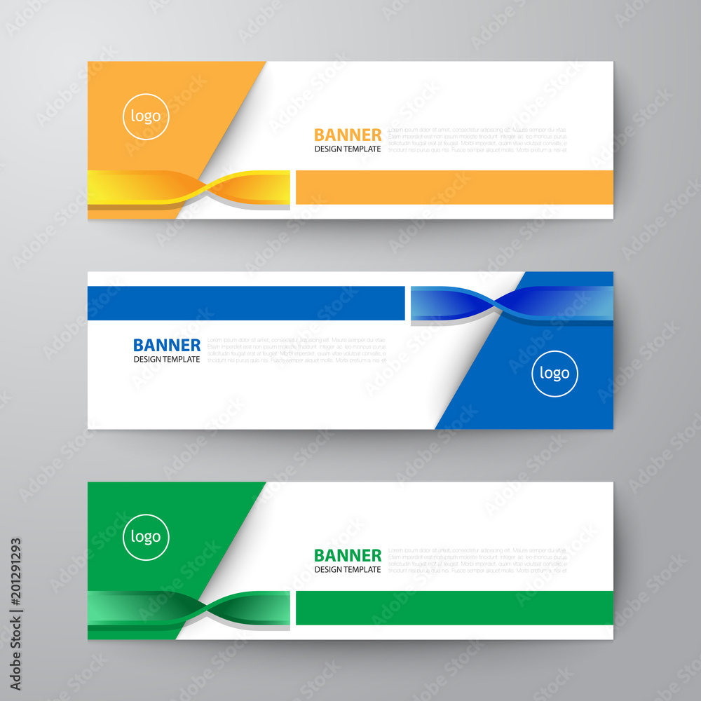 Wall mural banners web design template abstract vector background