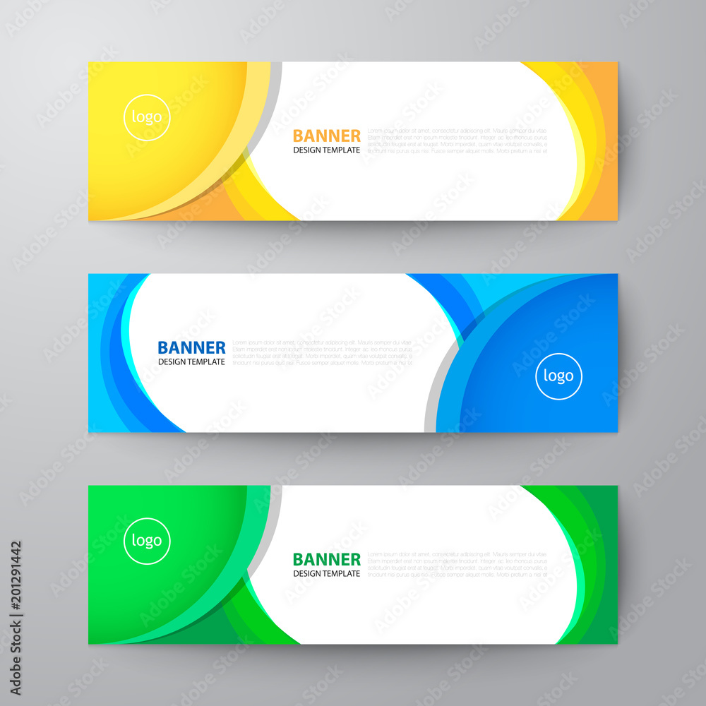 Wall mural banners web design template abstract vector background
