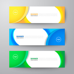 banners web design template abstract vector background