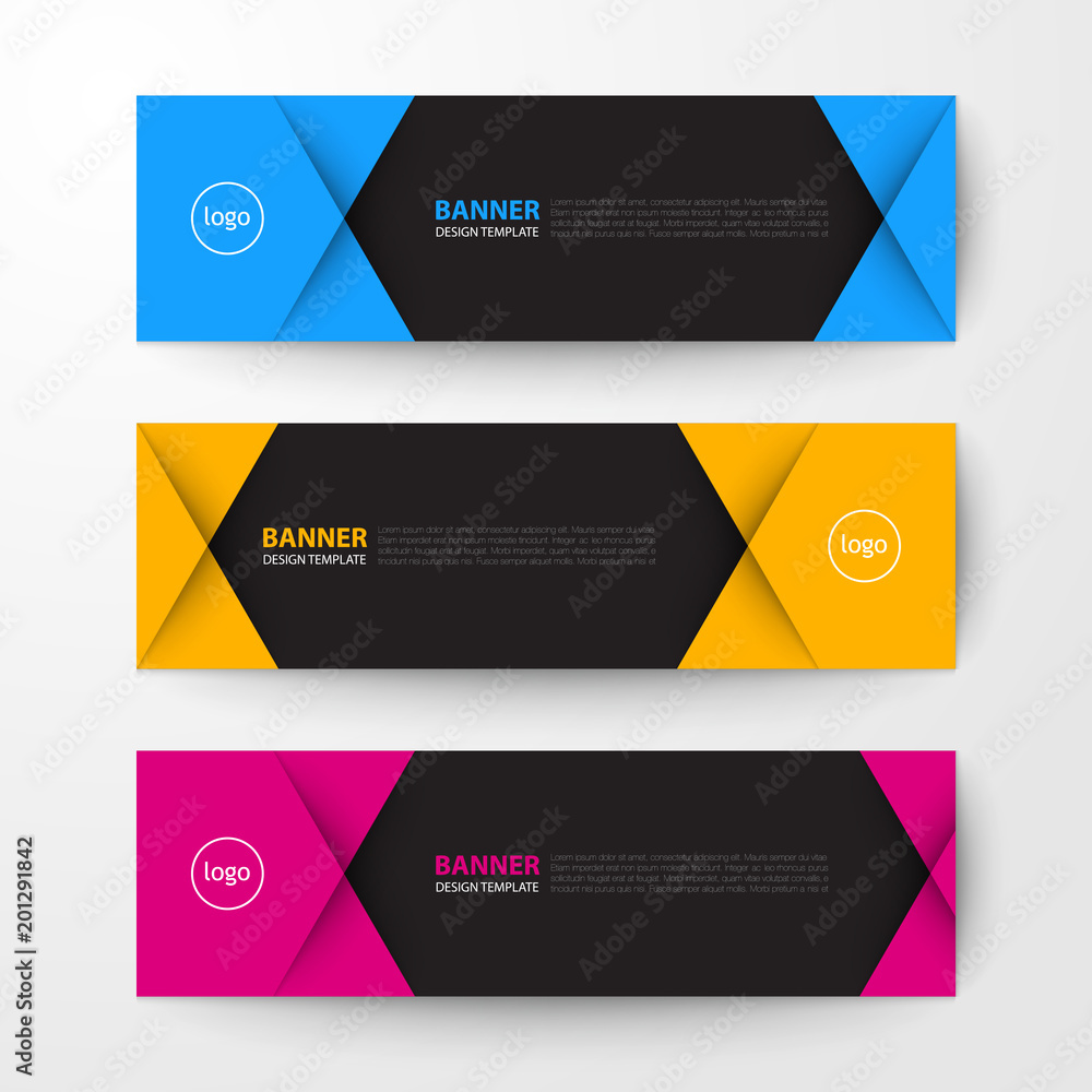 Wall mural banners web design template abstract vector background