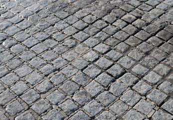 濡れた石畳　素材