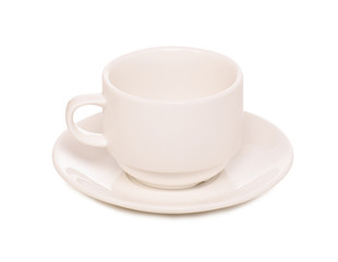 White cup and saucer