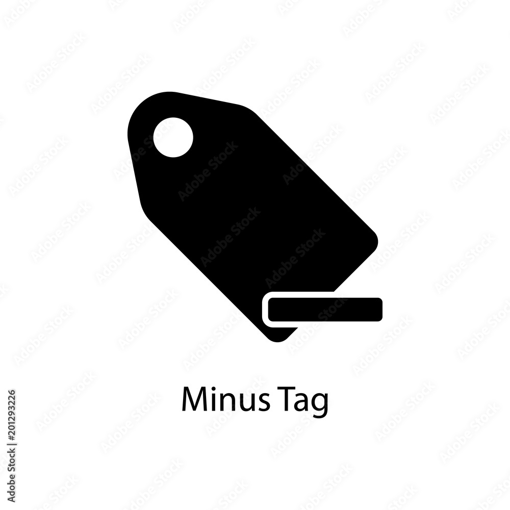 Poster minus tag icon. element of minimalistic icon for mobile concept and web apps. signs and symbols coll