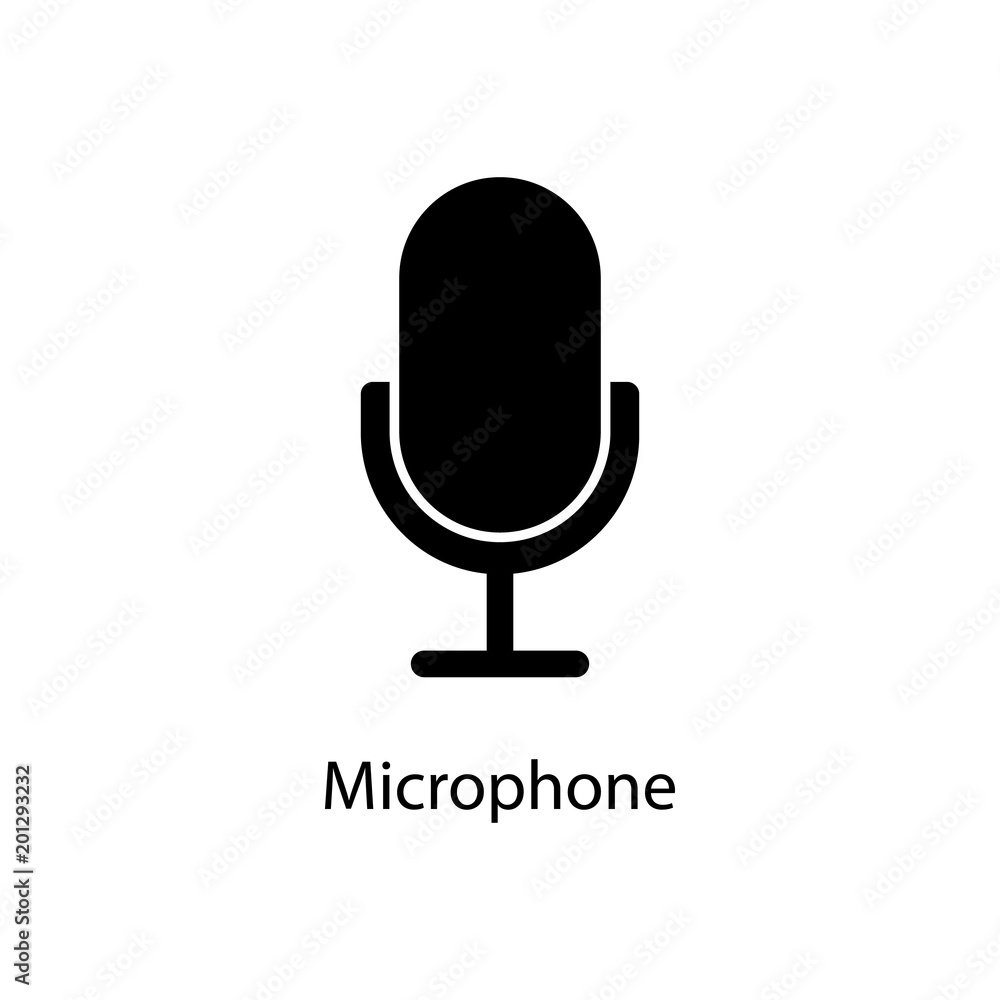 Poster microphone icon. element of minimalistic icon for mobile concept and web apps. signs and symbols col